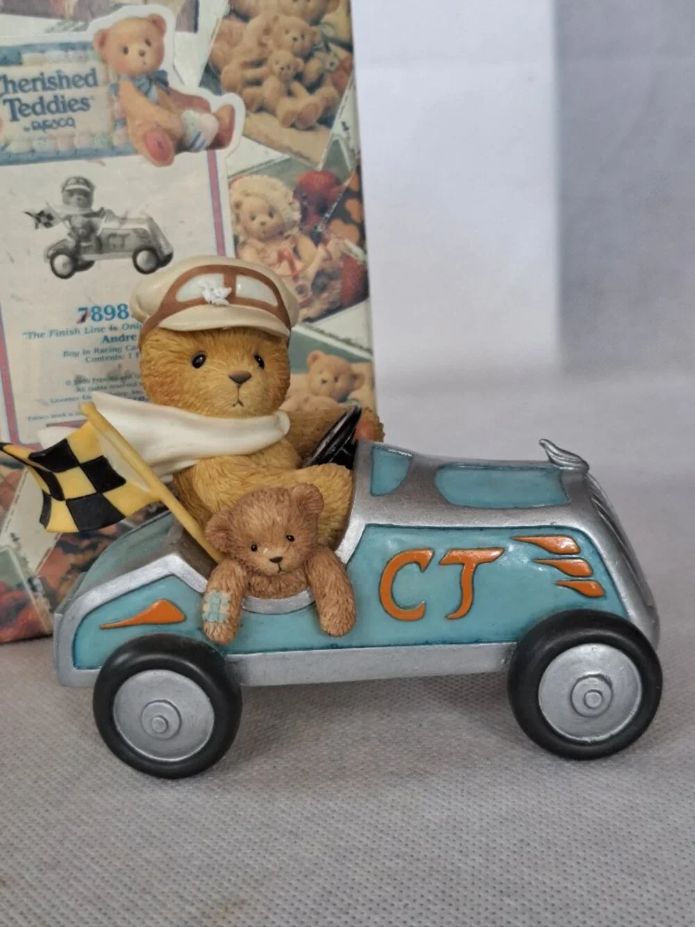 Cherished Teddies Bear Figurine 2000 Andre # 789836 BOX & CERTIFICATE